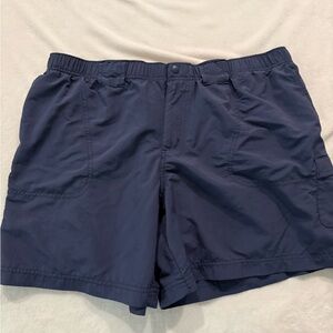Columbia Womens Shorts XL Blue Outdoor Hiking Cargo Snap B3